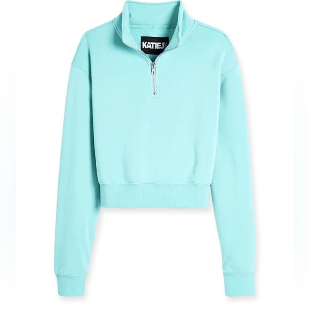 Katie J NYC Dylan 3/4 Zip Quarter-Zip Pullover Sweatshirt - juniors size M